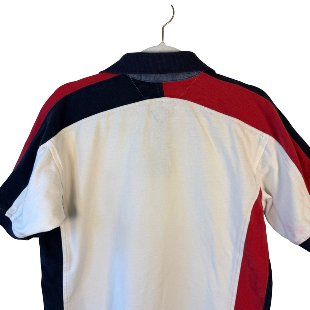 Tommy Hilfiger Men's Tricolor Polo Shirt Size S Y2K Preppy Streetwear Classic - Picture 13 of 14